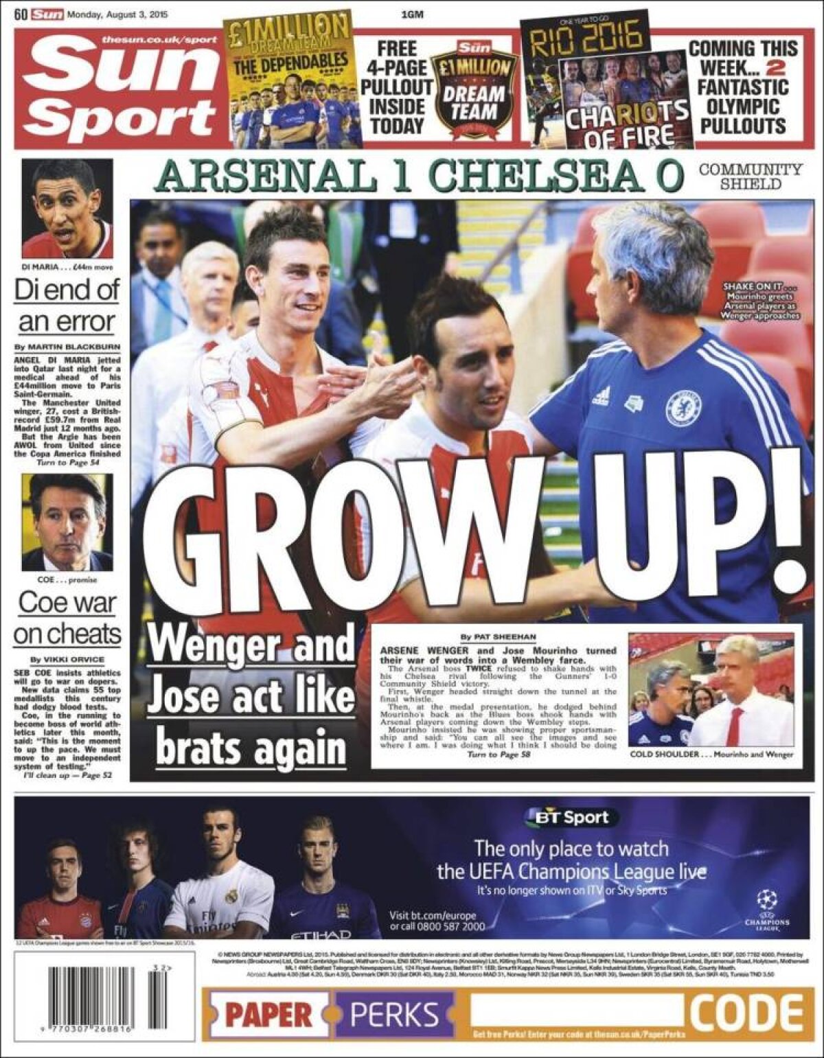 Ce scriu azi ziarele de sport din lume (3 august 2015)