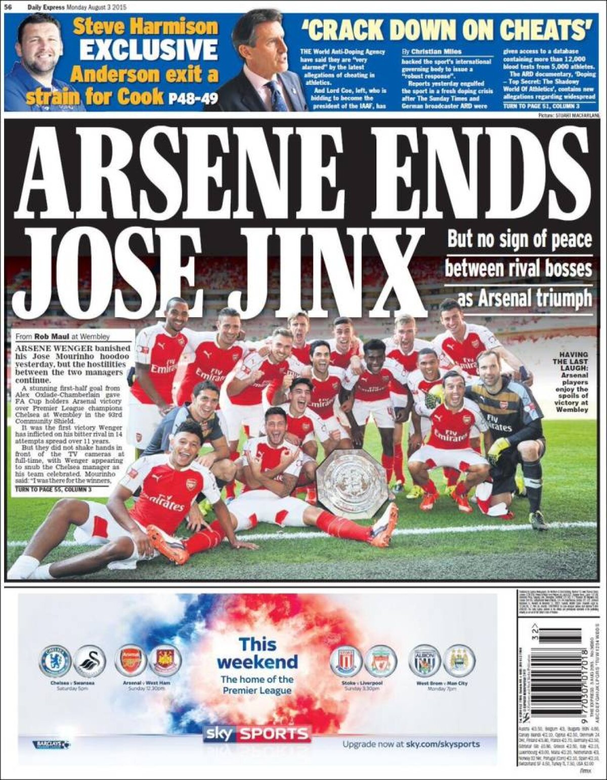 Ce scriu azi ziarele de sport din lume (3 august 2015)