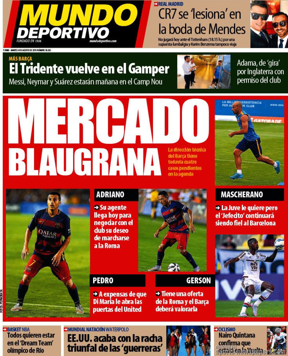 Ce scriu azi ziarele de sport din lume (4 august 2015)