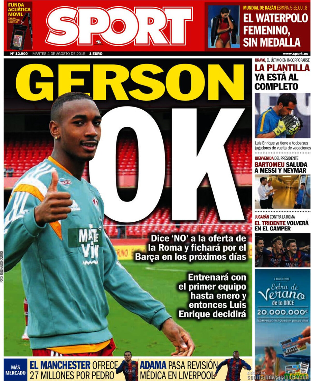 Ce scriu azi ziarele de sport din lume (4 august 2015)