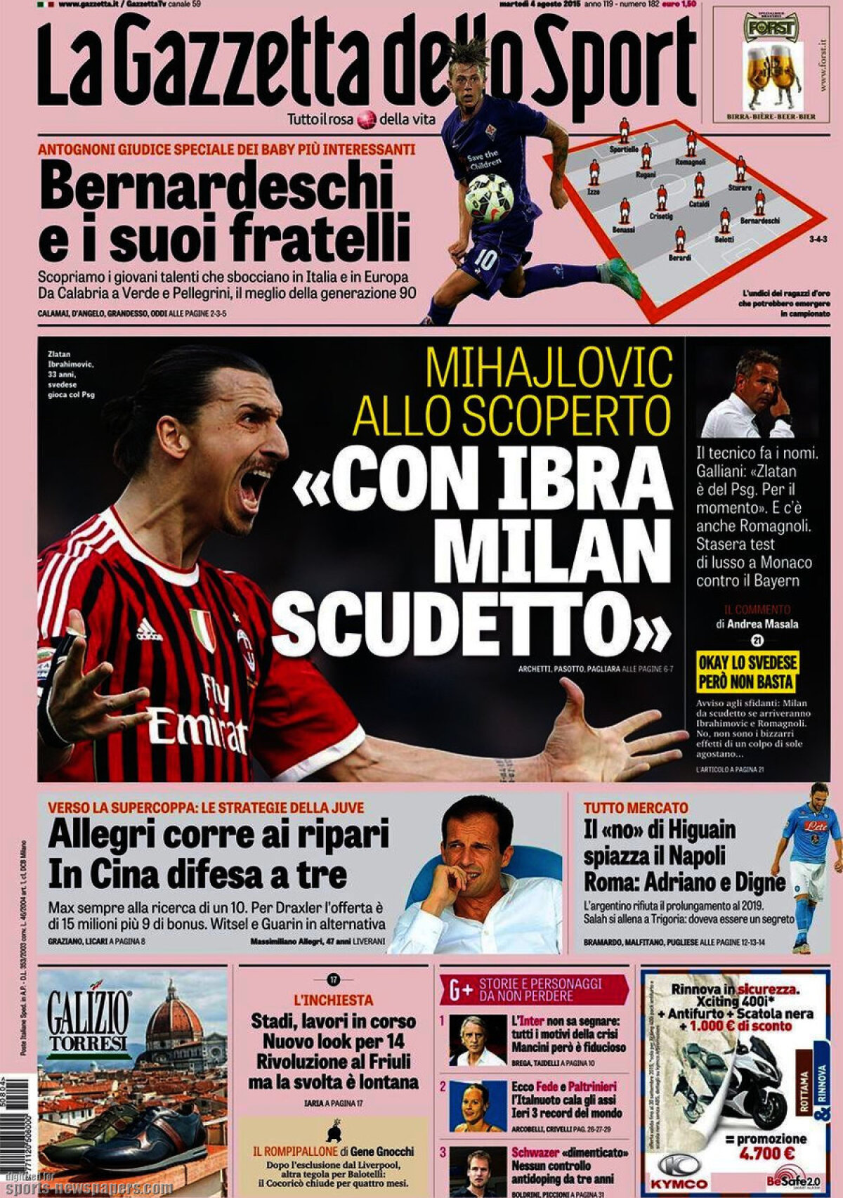 Ce scriu azi ziarele de sport din lume (4 august 2015)