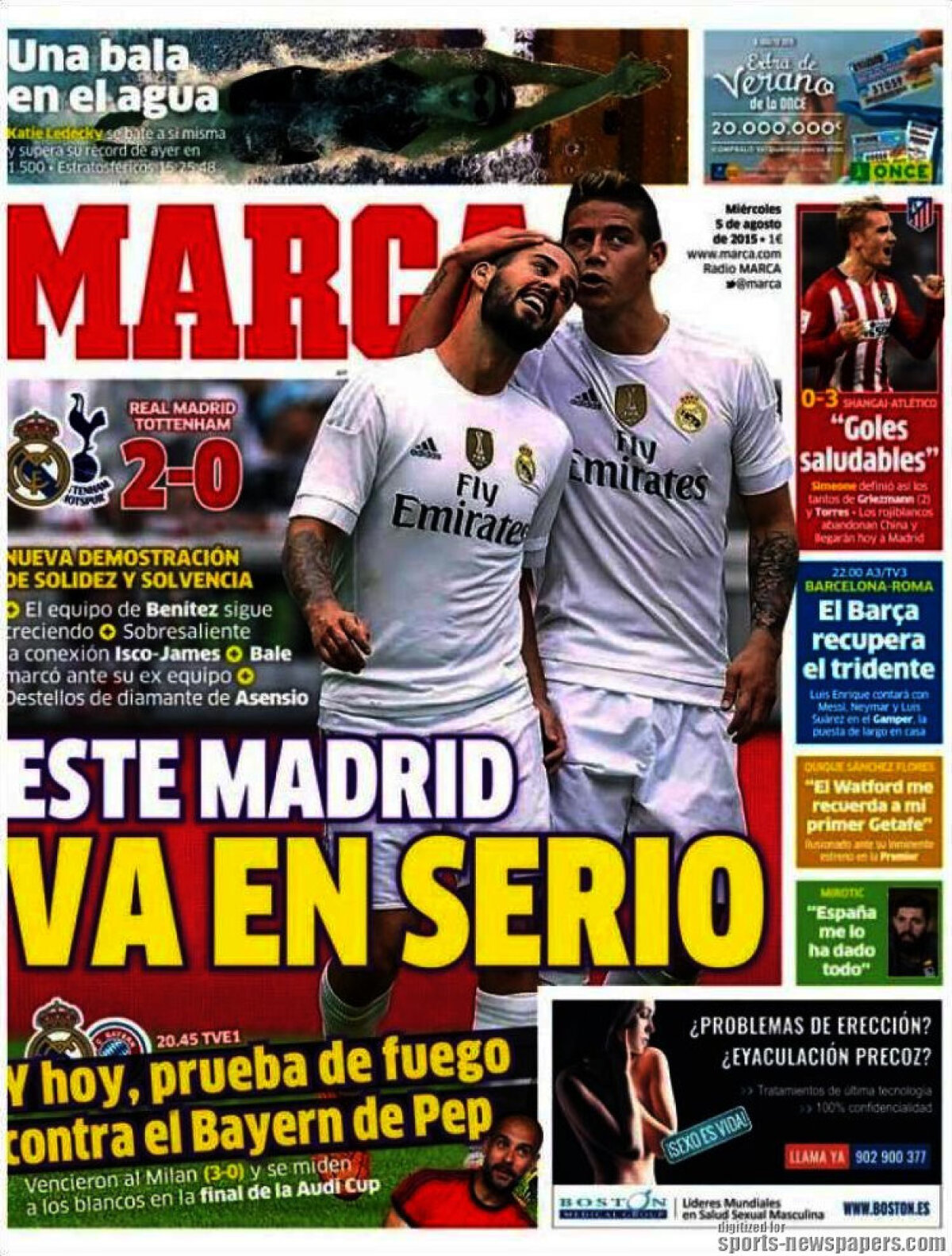 Ce scriu azi ziarele de sport din lume (5 august 2015)