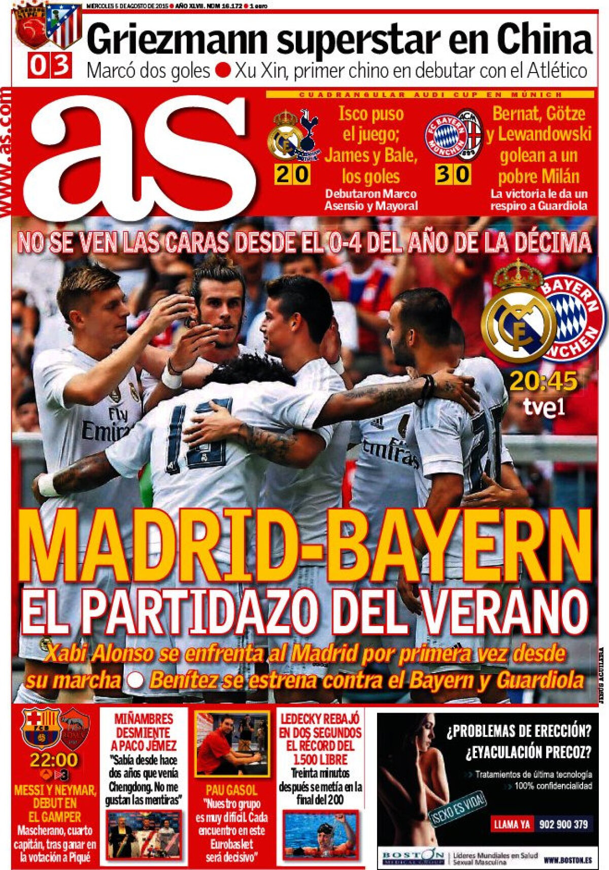 Ce scriu azi ziarele de sport din lume (5 august 2015)