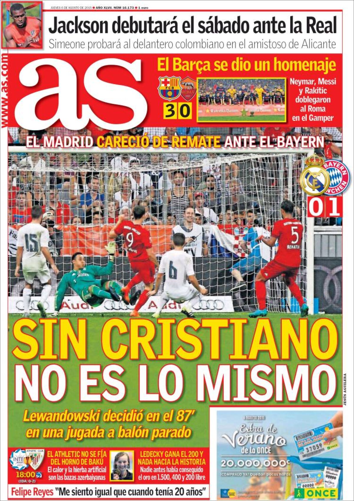 Ce scriu azi ziarele de sport din lume (6 august 2015)