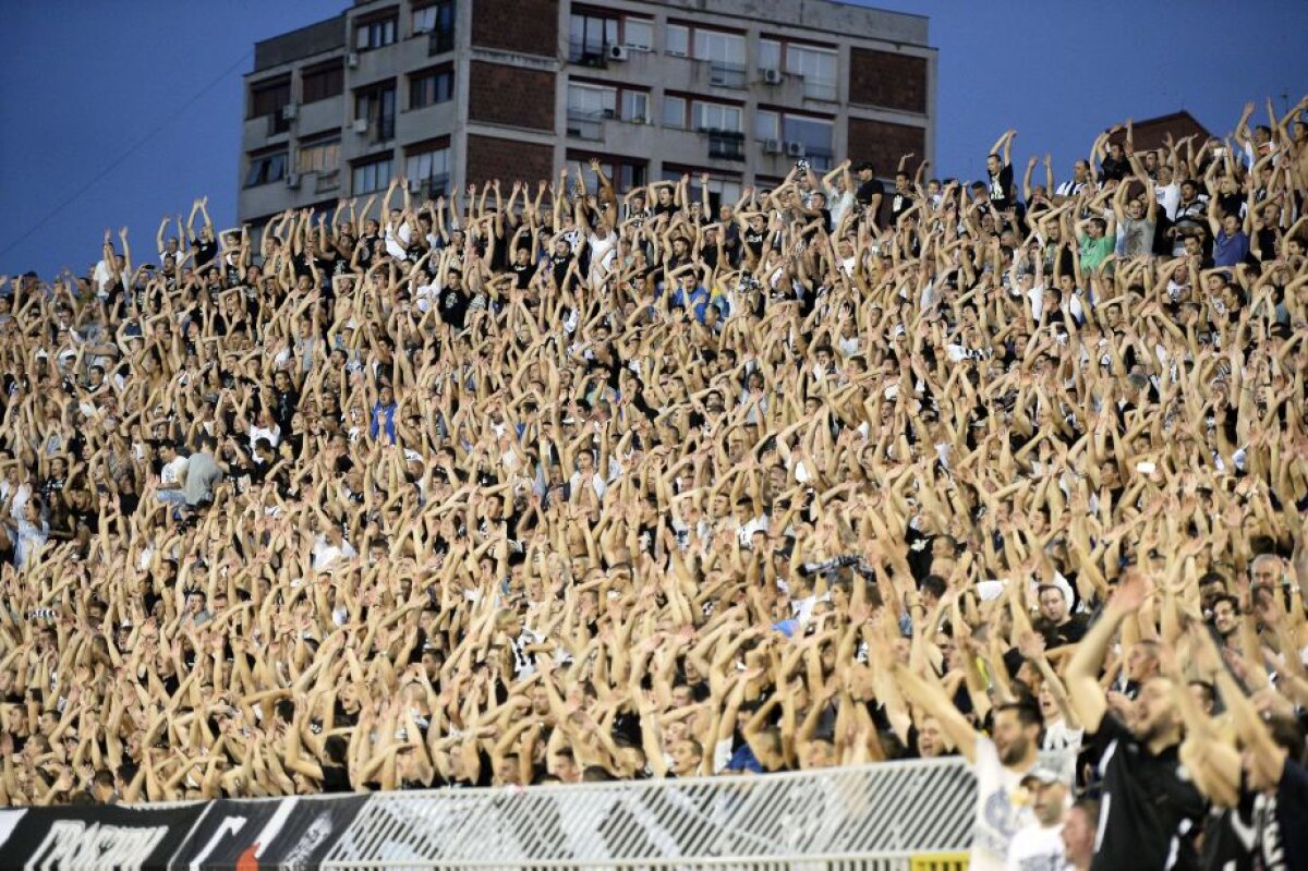 GALERIE FOTO şi VIDEO "Groparii", copiii şi fetele frumoase au făcut atmosferă în tribunele stadionului lui Partizan » Vezi toate imaginile