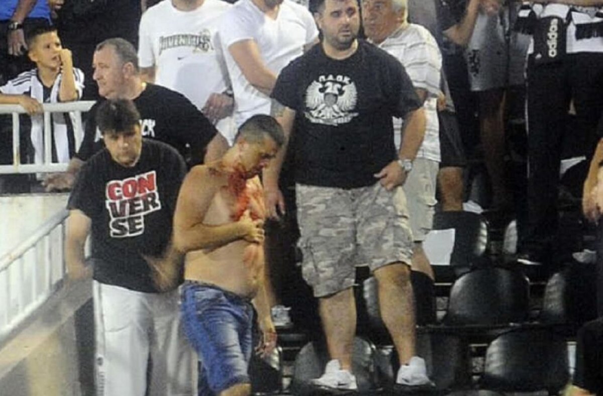 FOTO şi VIDEO Atenţie, imagini dure! Sărbătoarea s-a transformat în măcel » "Groparii" lui Partizan s-au bătut crunt între ei