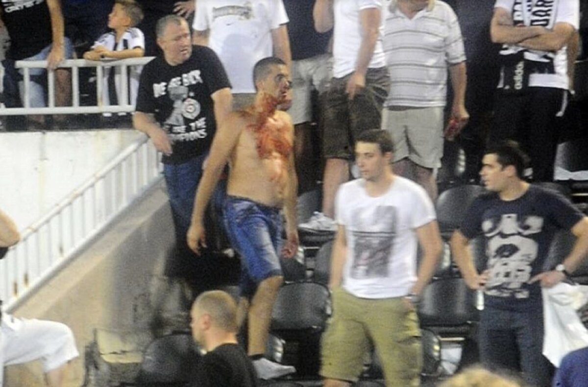 FOTO şi VIDEO Atenţie, imagini dure! Sărbătoarea s-a transformat în măcel » "Groparii" lui Partizan s-au bătut crunt între ei