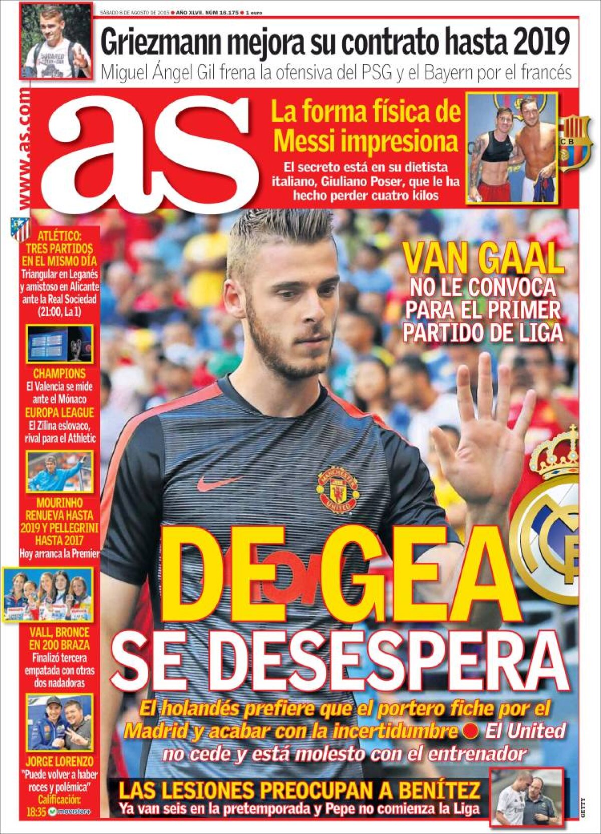 Ce scriu azi ziarele de sport din lume (8 august 2015)