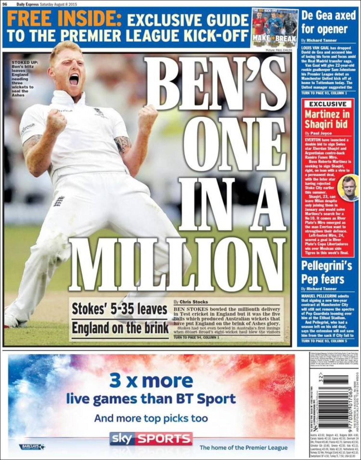 Ce scriu azi ziarele de sport din lume (8 august 2015)