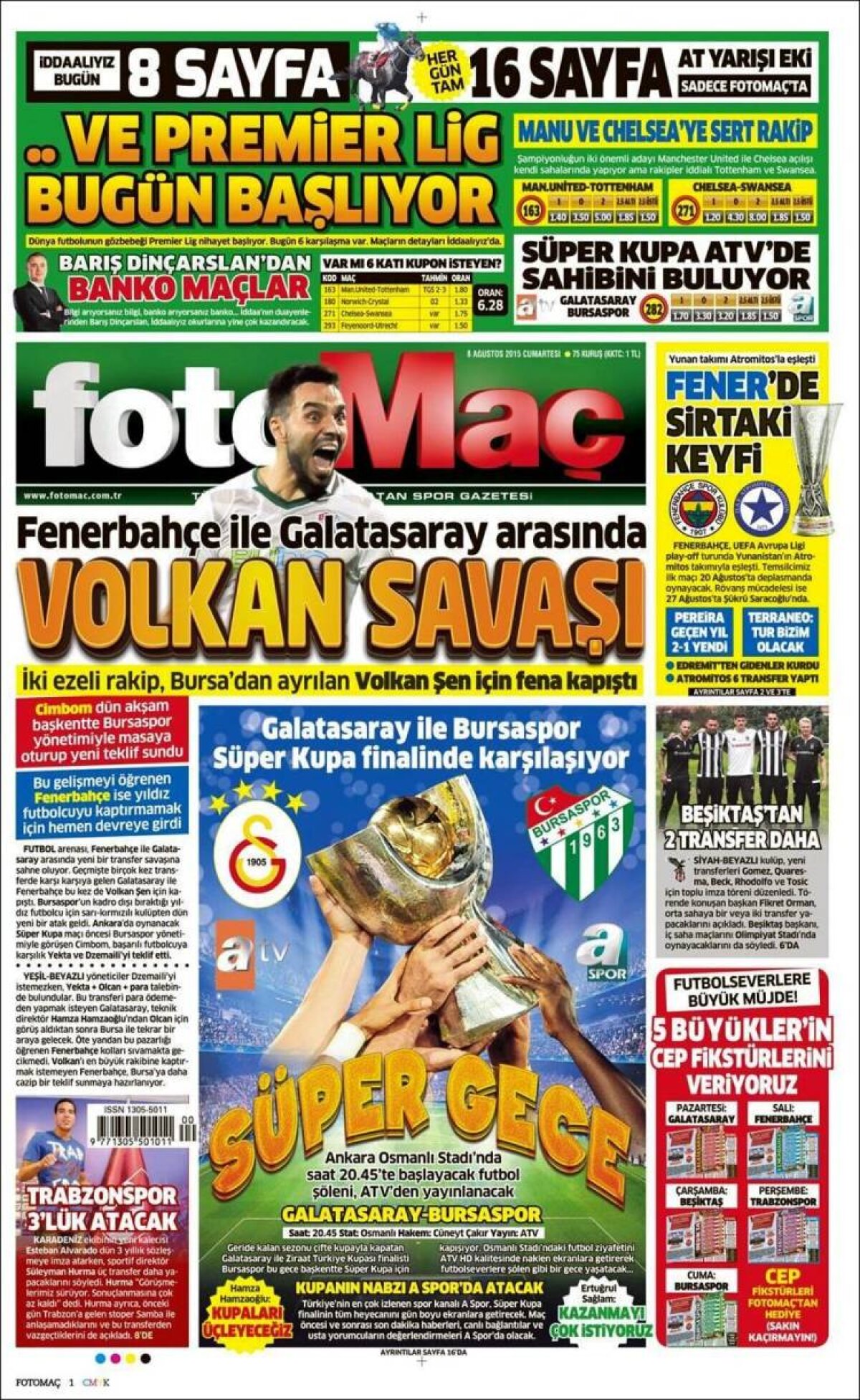 Ce scriu azi ziarele de sport din lume (8 august 2015)