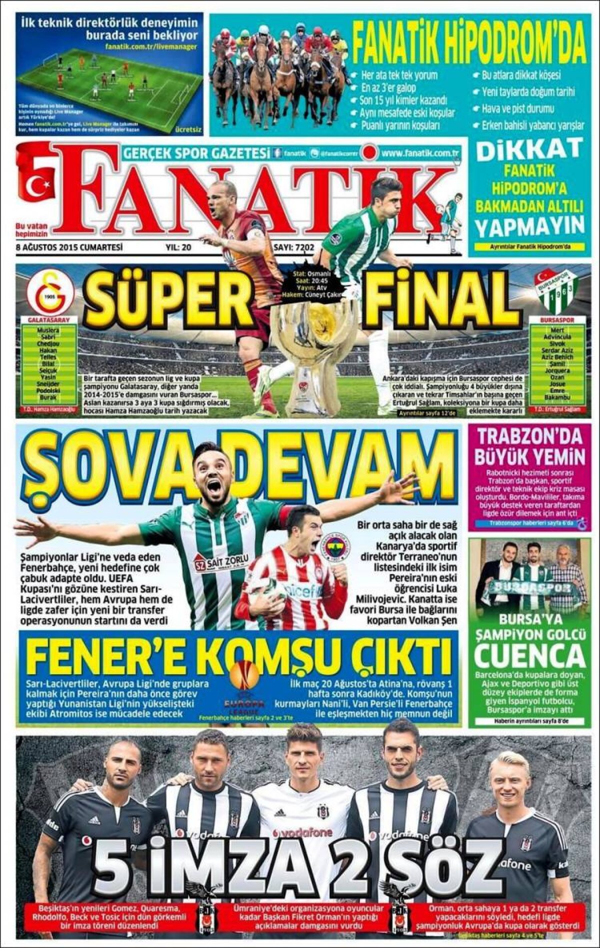 Ce scriu azi ziarele de sport din lume (8 august 2015)