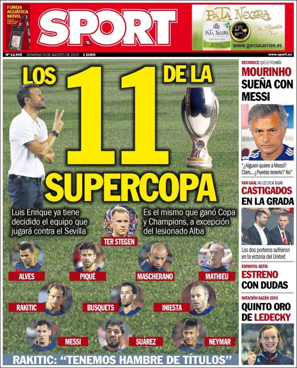 Ce scriu azi ziarele de sport din lume (9 august 2015)