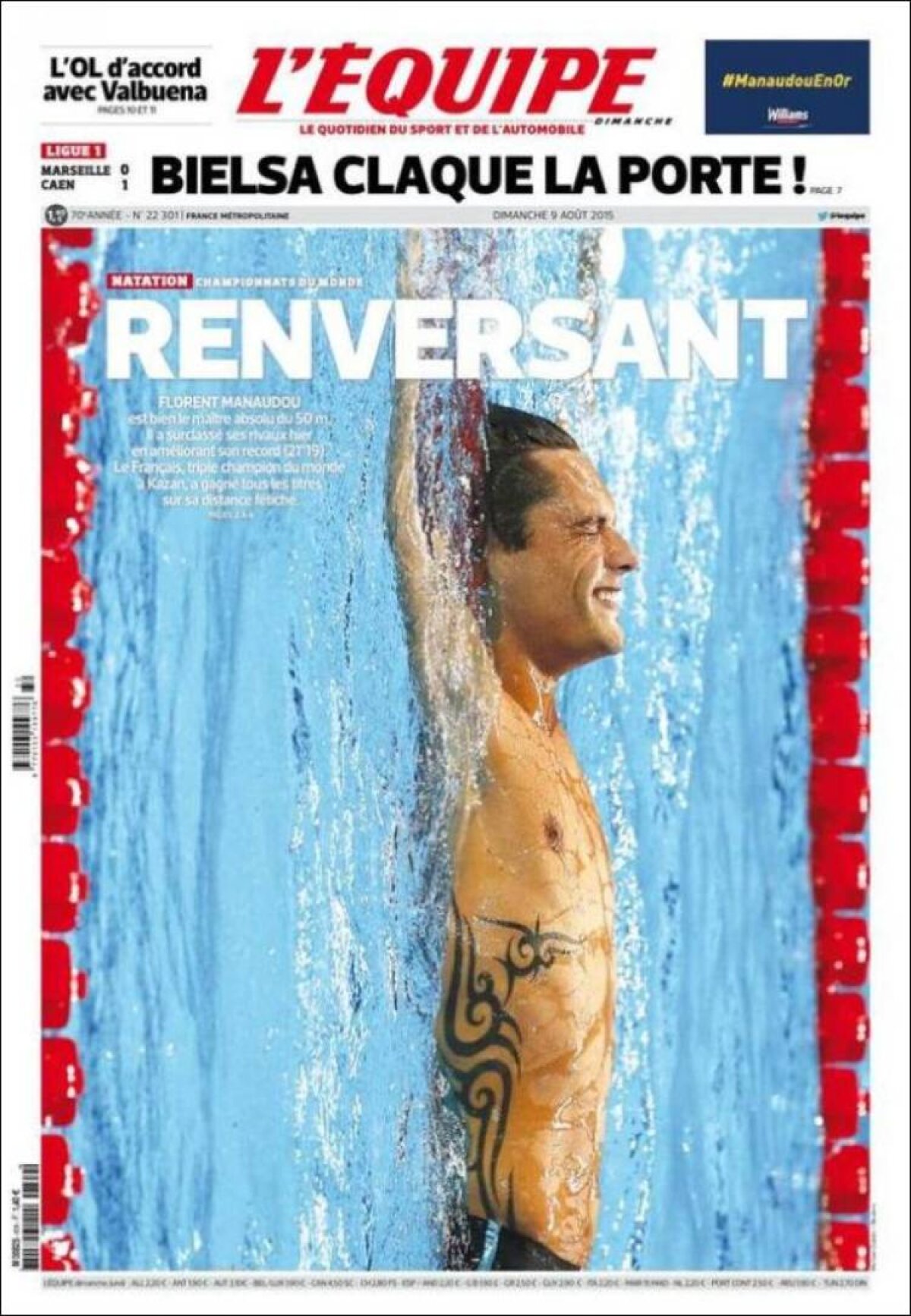 Ce scriu azi ziarele de sport din lume (9 august 2015)