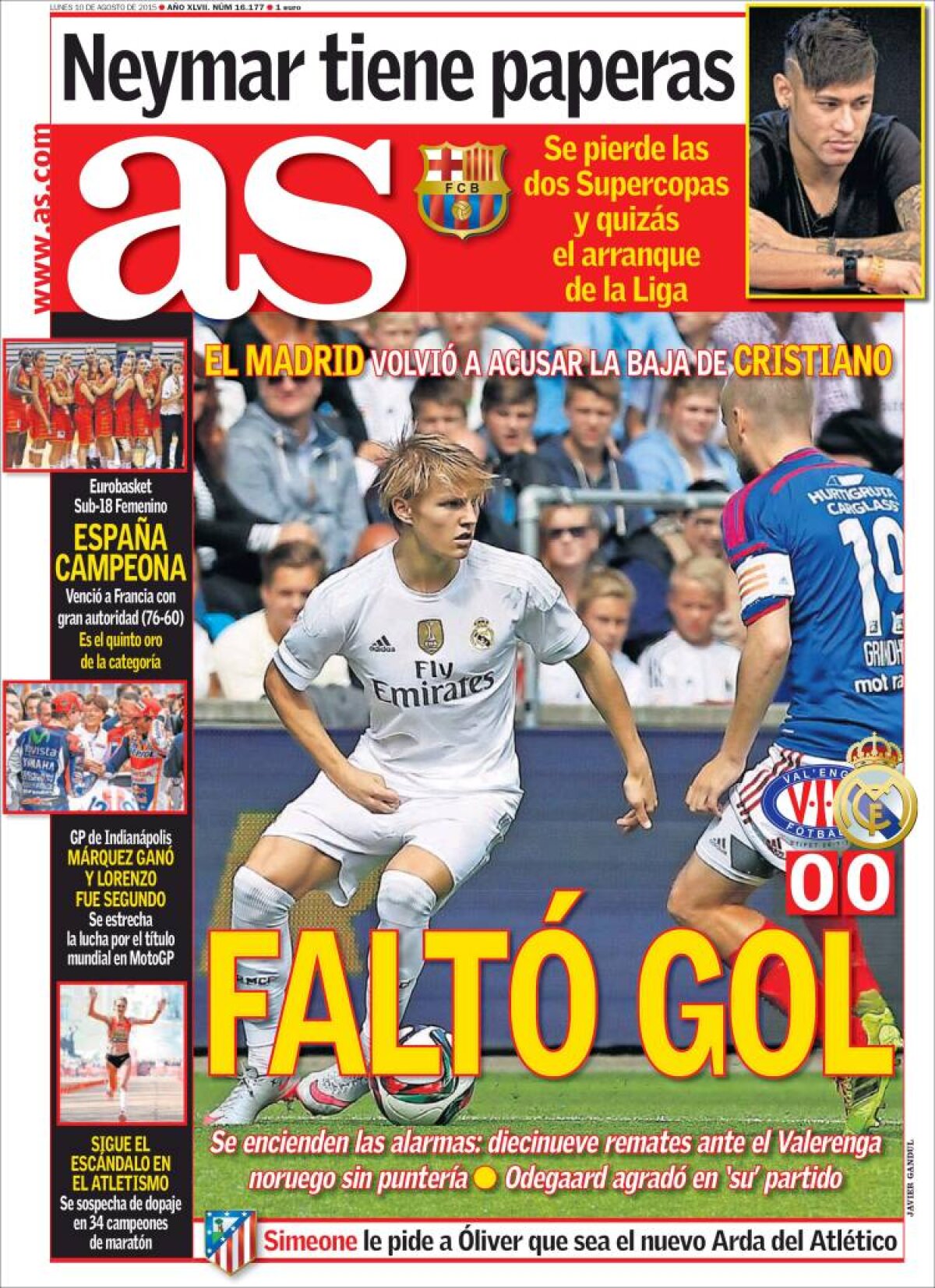 Ce scriu azi ziarele de sport din lume (10 august 2015)