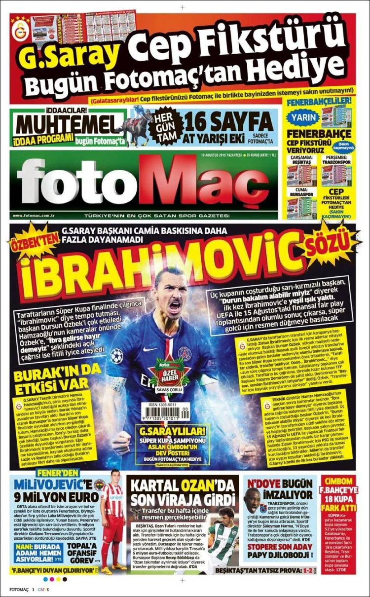 Ce scriu azi ziarele de sport din lume (10 august 2015)