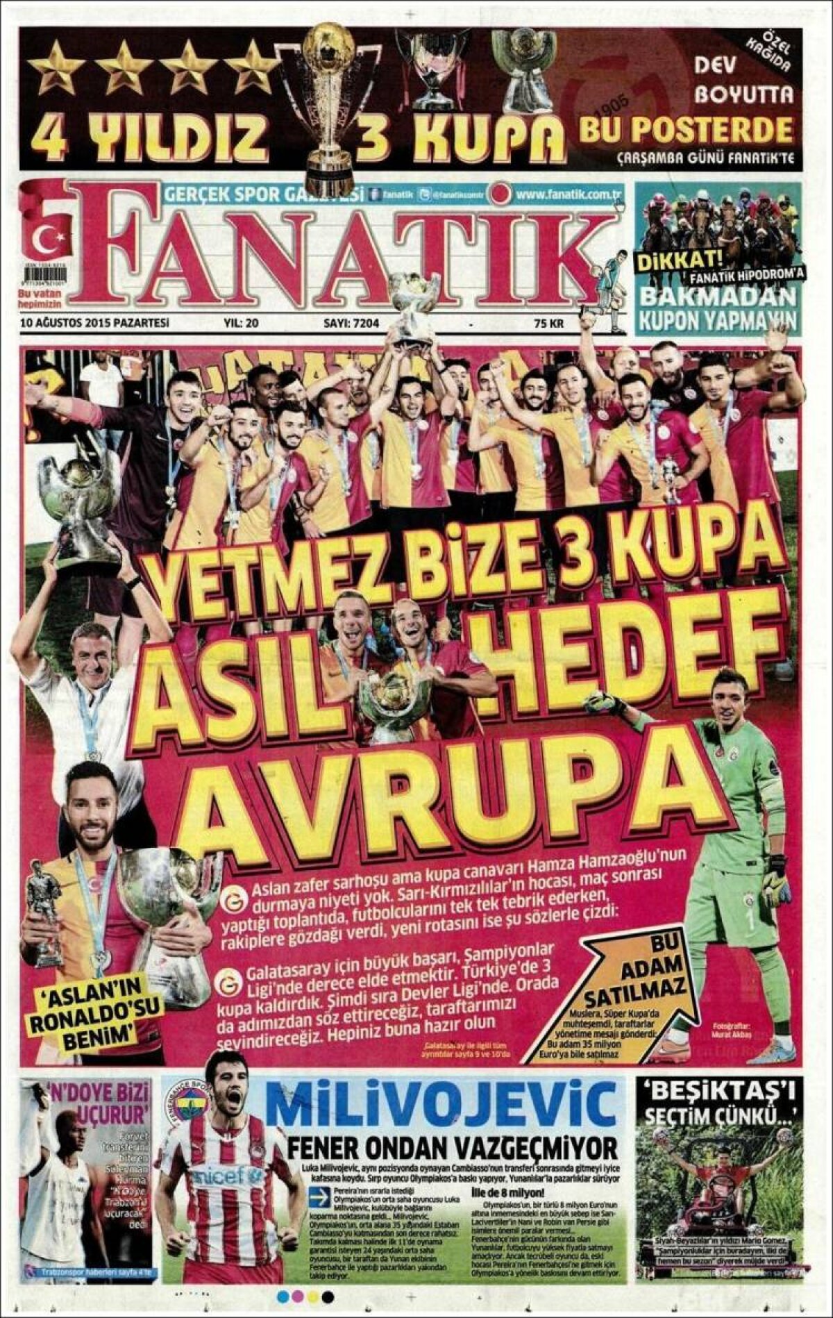 Ce scriu azi ziarele de sport din lume (10 august 2015)