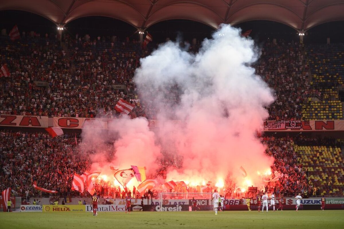 GALERIE FOTO Fanii lui Dinamo au făcut spectacol la meciul cu Steaua » Imagini de senzaţie de la Derby de România