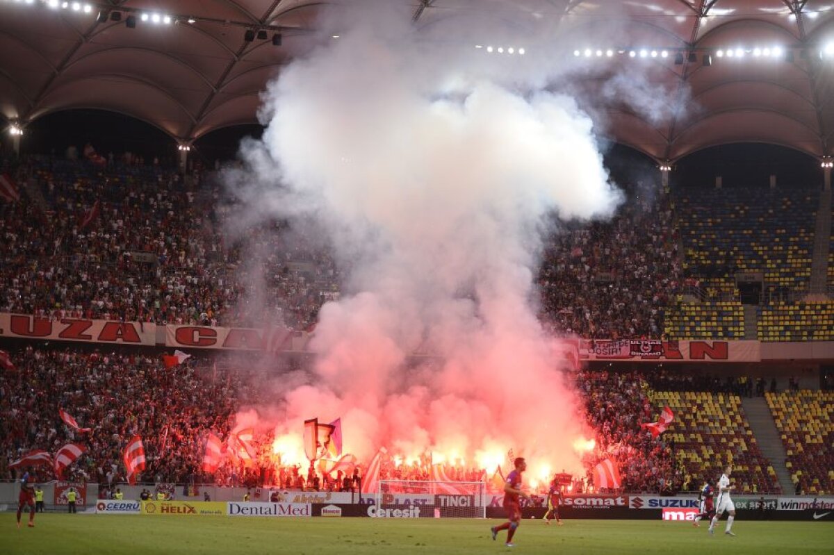 GALERIE FOTO Fanii lui Dinamo au făcut spectacol la meciul cu Steaua » Imagini de senzaţie de la Derby de România