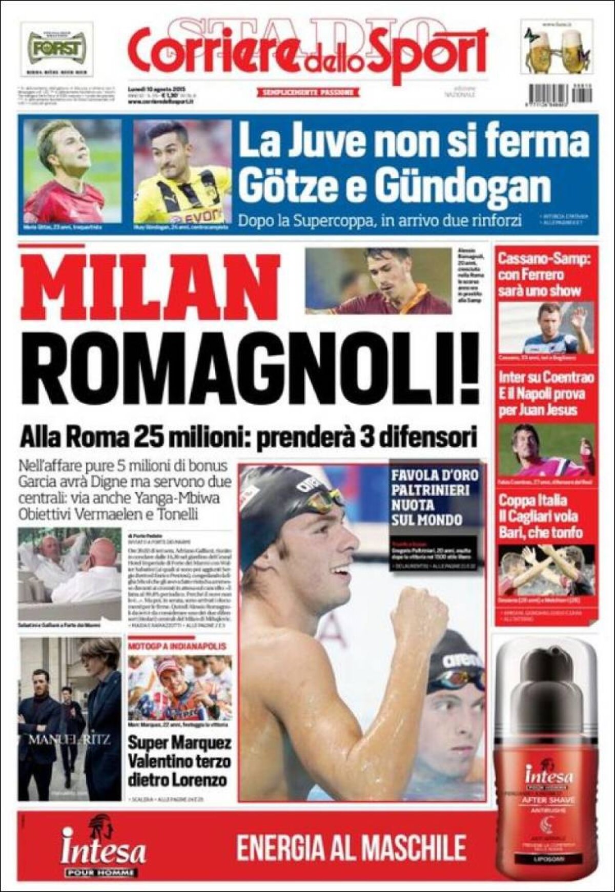 Ce scriu azi ziarele de sport din lume (10 august 2015)