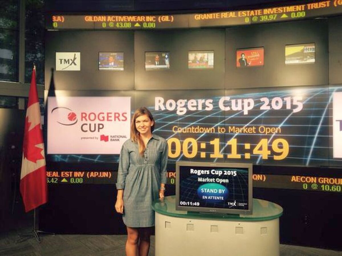 VIDEO+FOTO Simona Halep într-o postură nouă » A deschis bursa de la Toronto