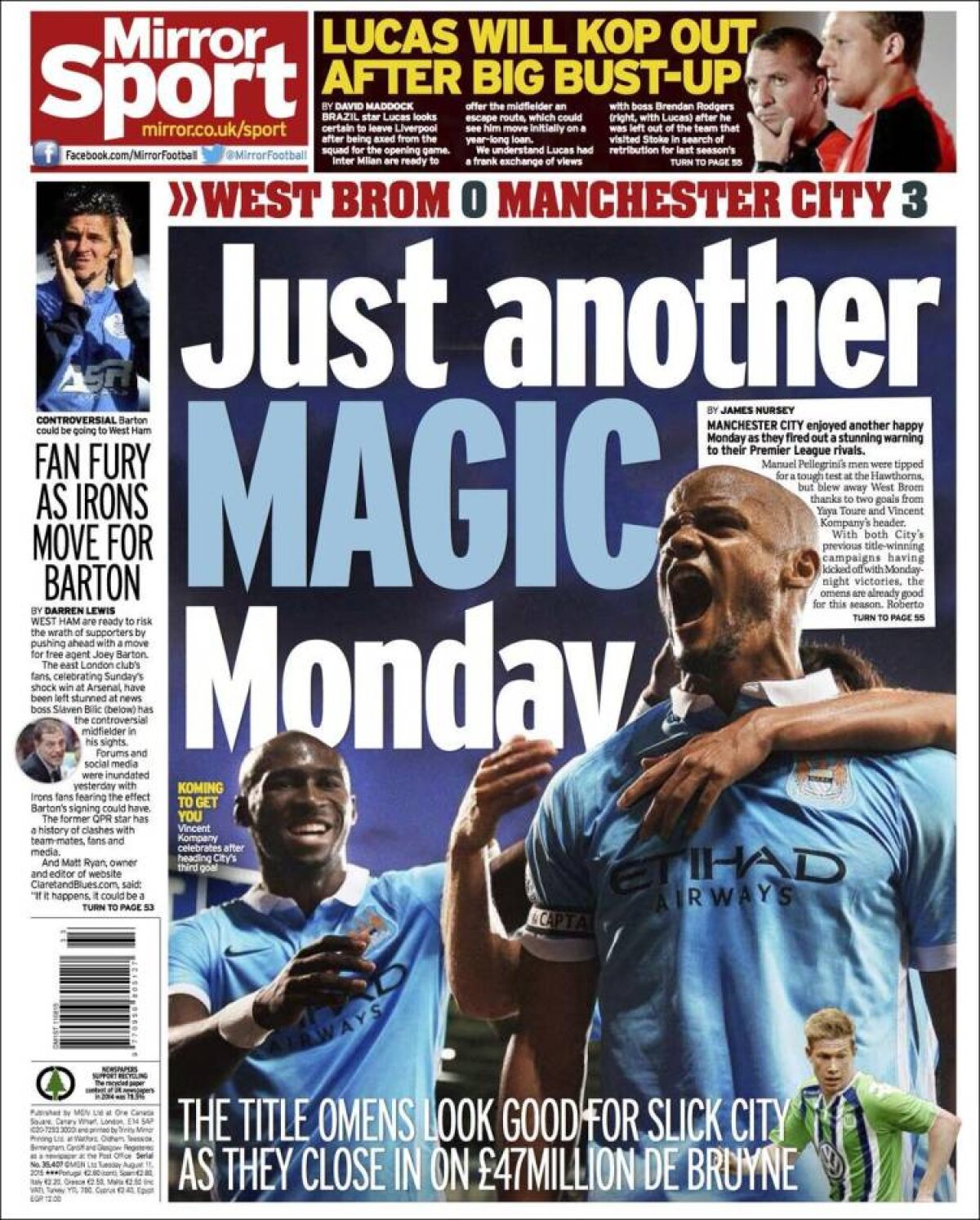 Ce scriu azi ziarele de sport din lume (11 august 2015)