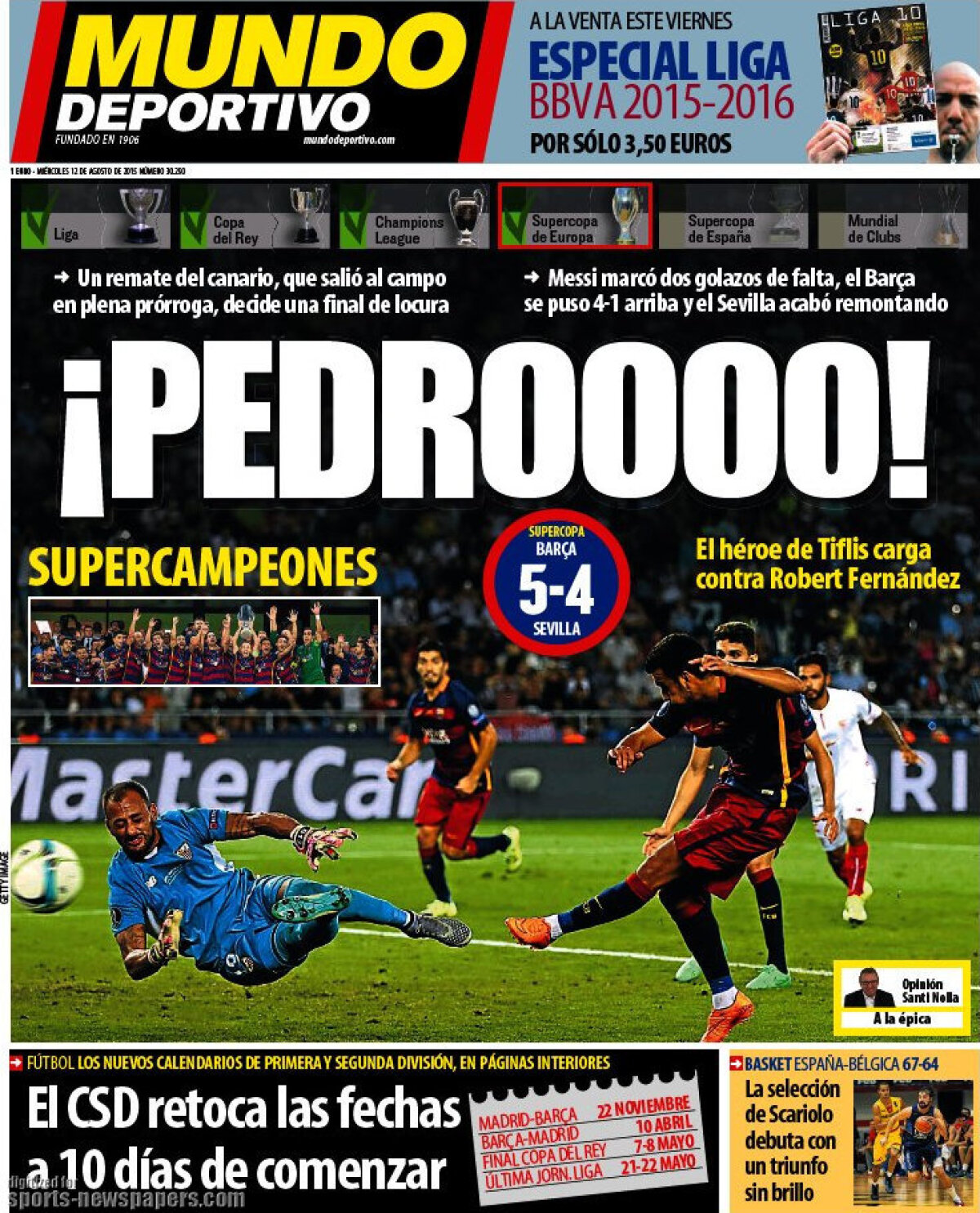 Ce scriu azi ziarele de sport din lume (12 august 2015)