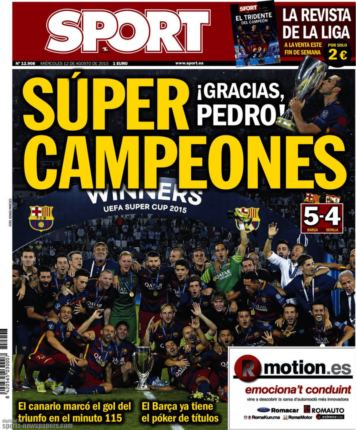 Ce scriu azi ziarele de sport din lume (12 august 2015)