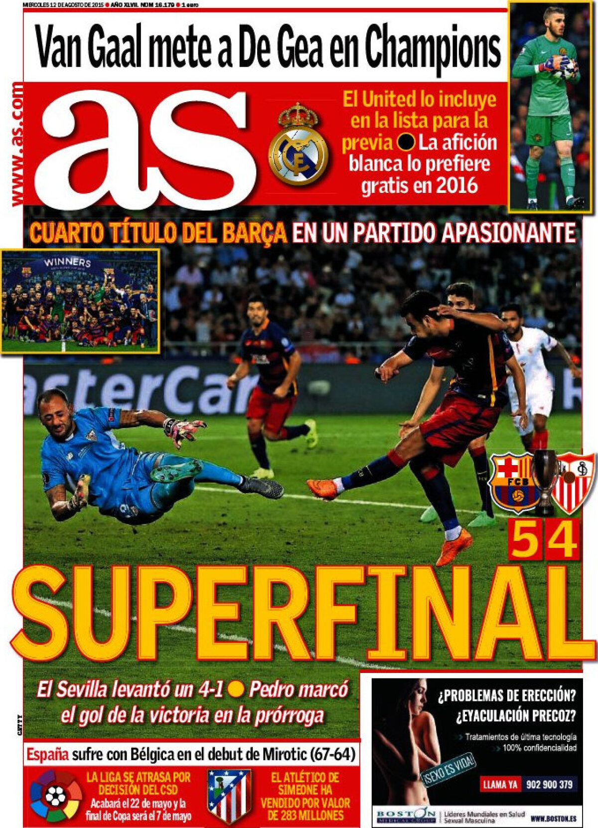 Ce scriu azi ziarele de sport din lume (12 august 2015)