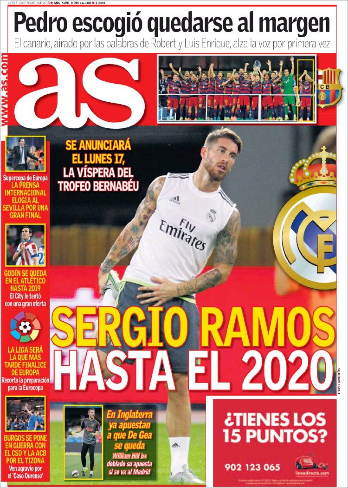 Ce scriu azi ziarele de sport din lume (13 august 2015)