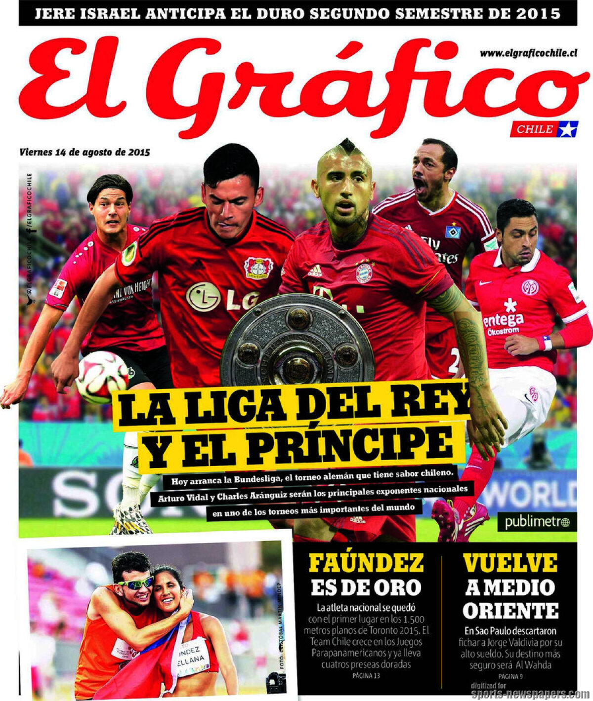 Ce scriu azi ziarele de sport din lume (14 august 2015)