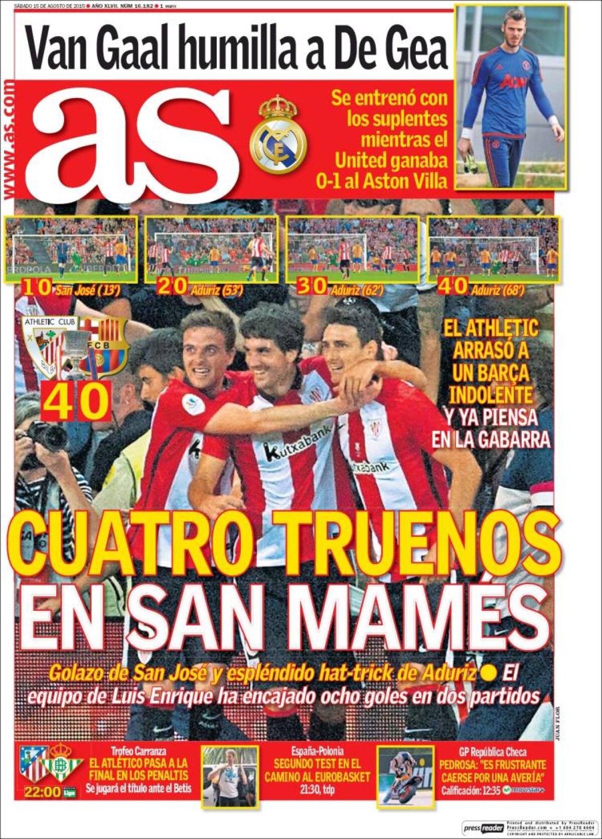 Ce scriu azi ziarele de sport din lume (15 august 2015)