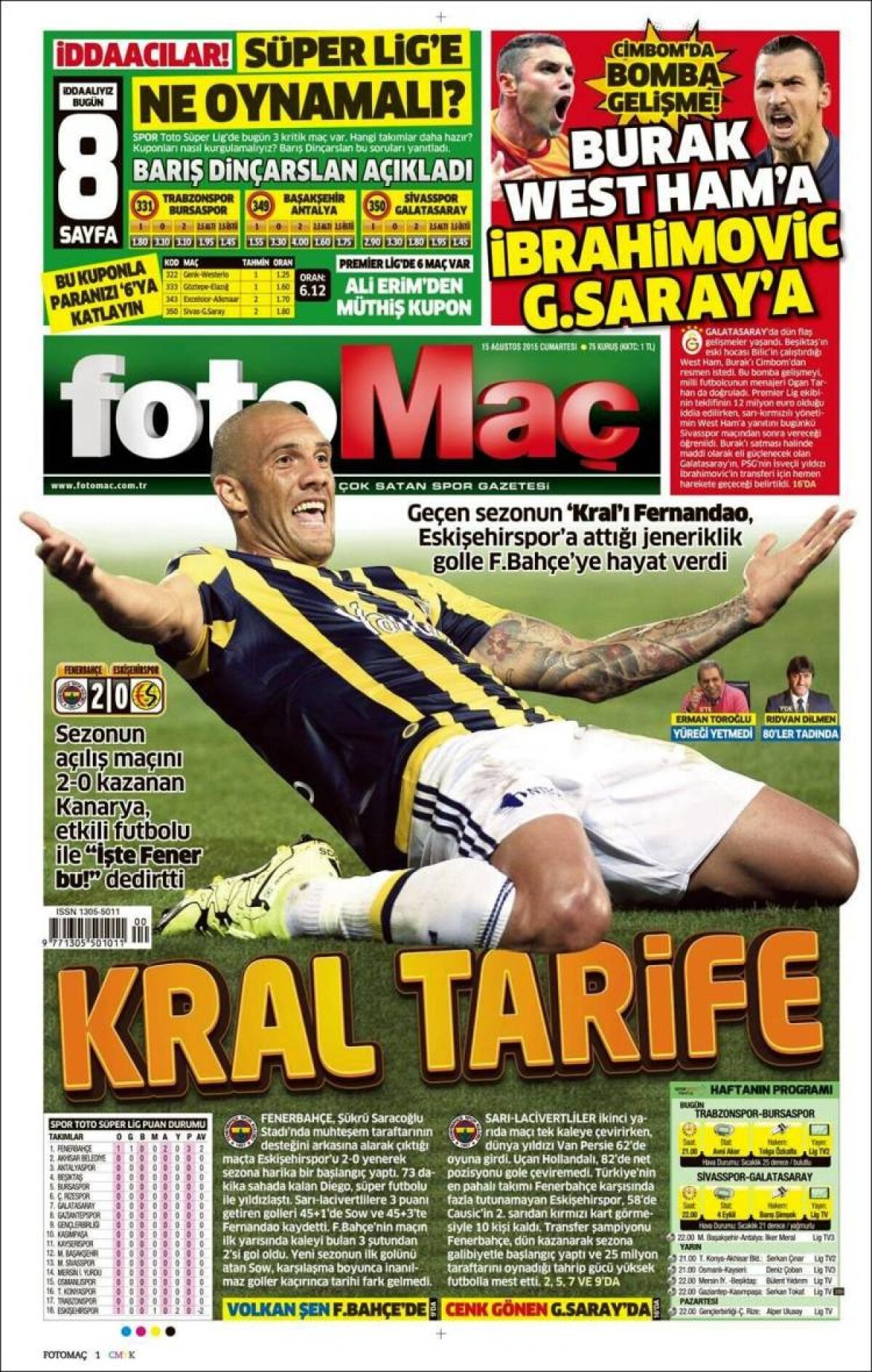 Ce scriu azi ziarele de sport din lume (15 august 2015)