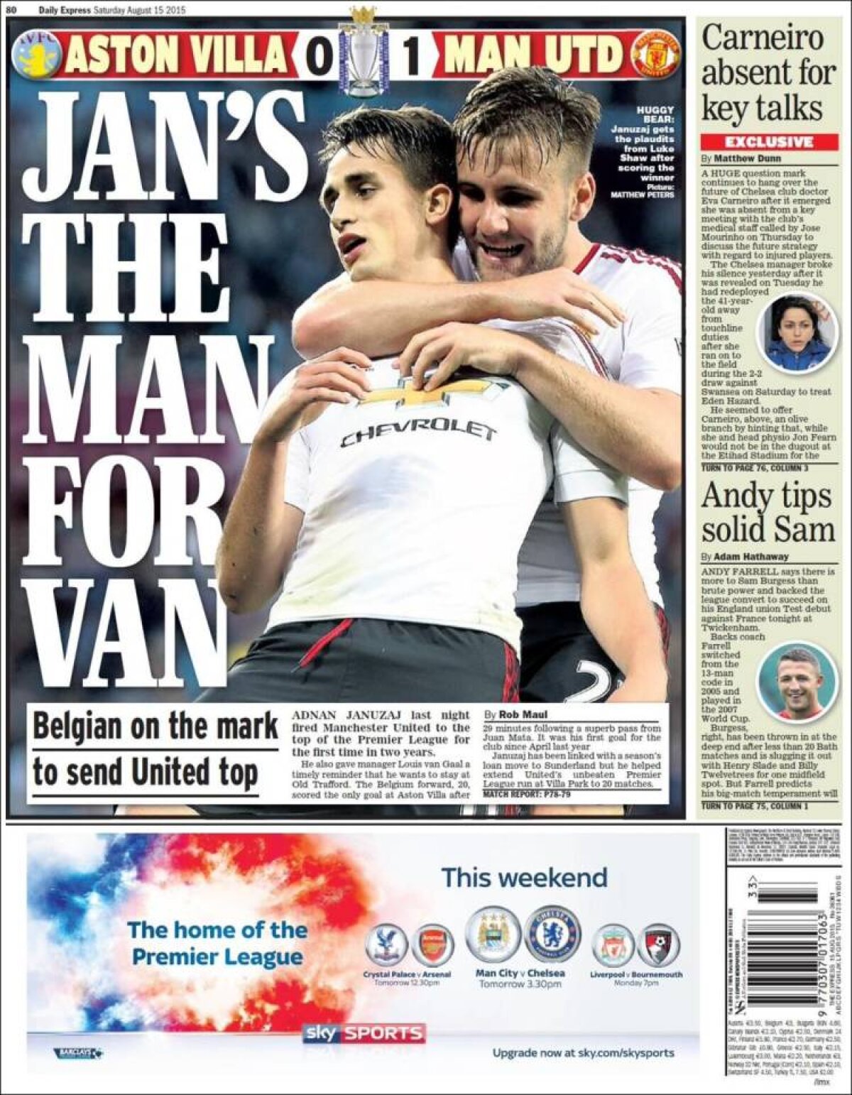 Ce scriu azi ziarele de sport din lume (15 august 2015)