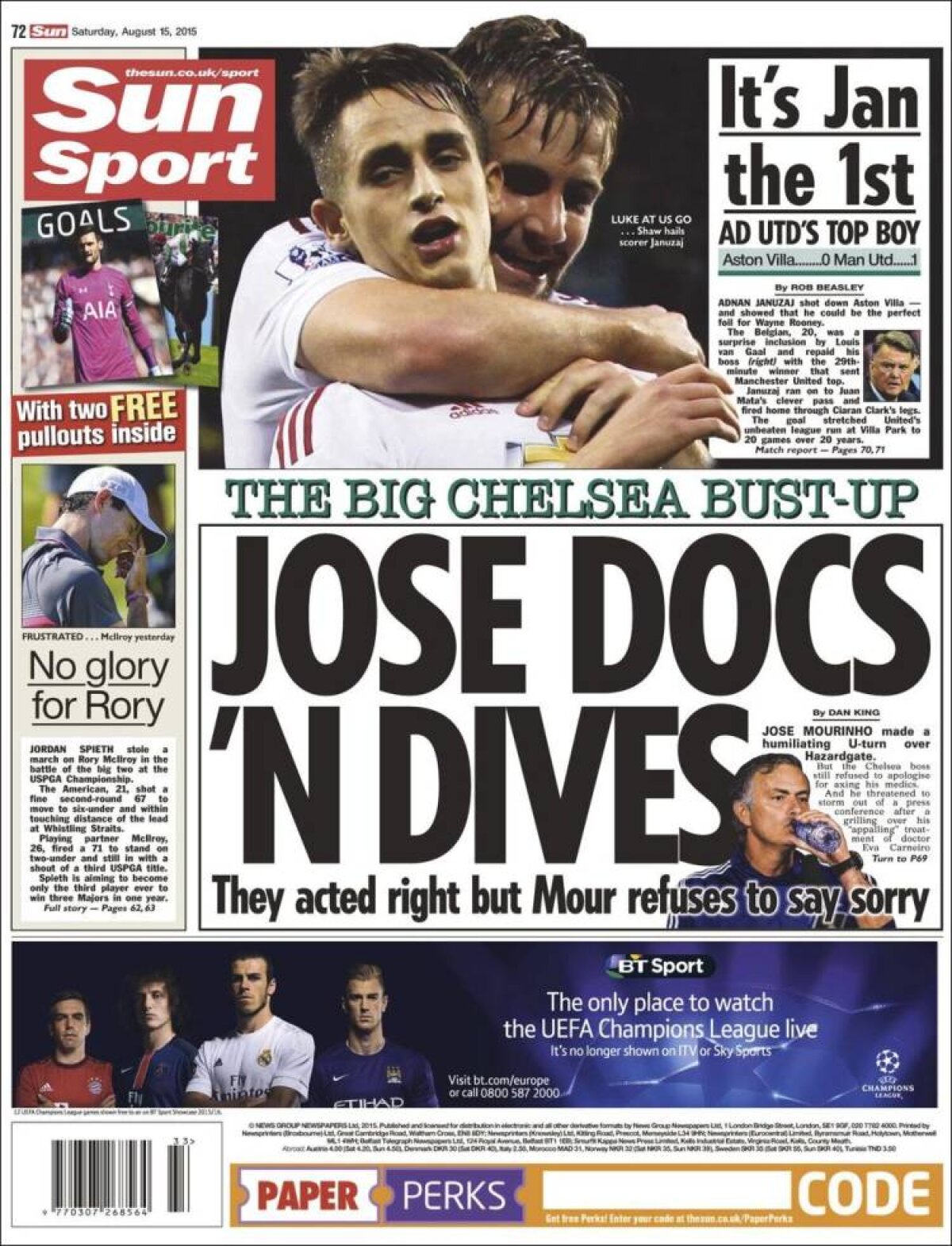 Ce scriu azi ziarele de sport din lume (15 august 2015)