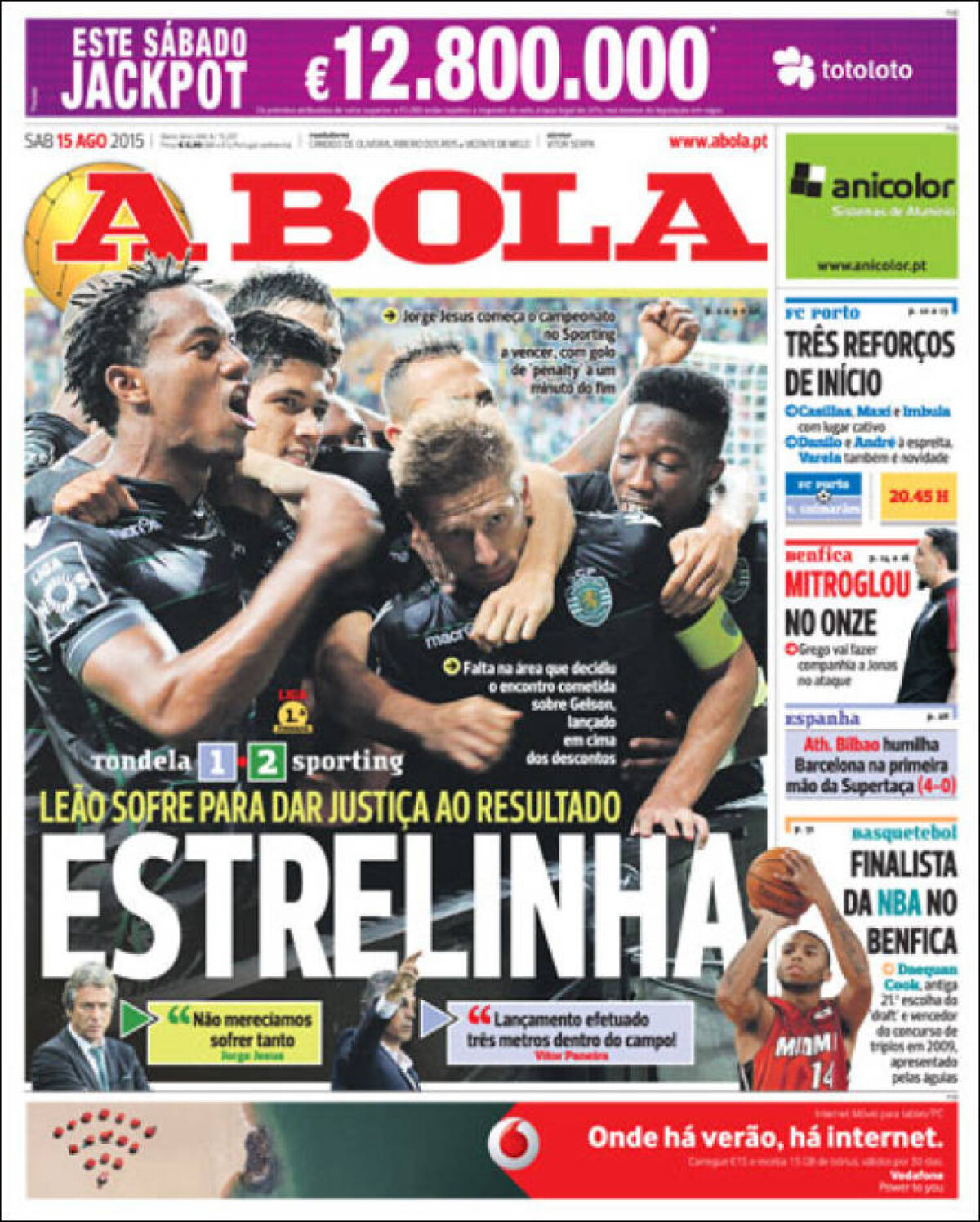 Ce scriu azi ziarele de sport din lume (15 august 2015)