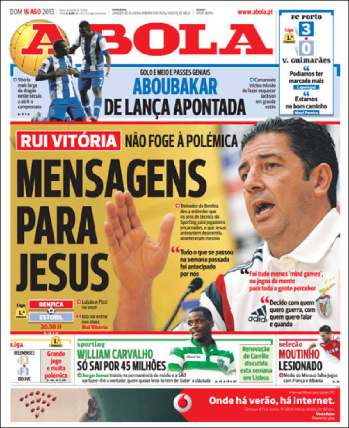 Ce scriu azi ziarele de sport din lume (16 august 2015)