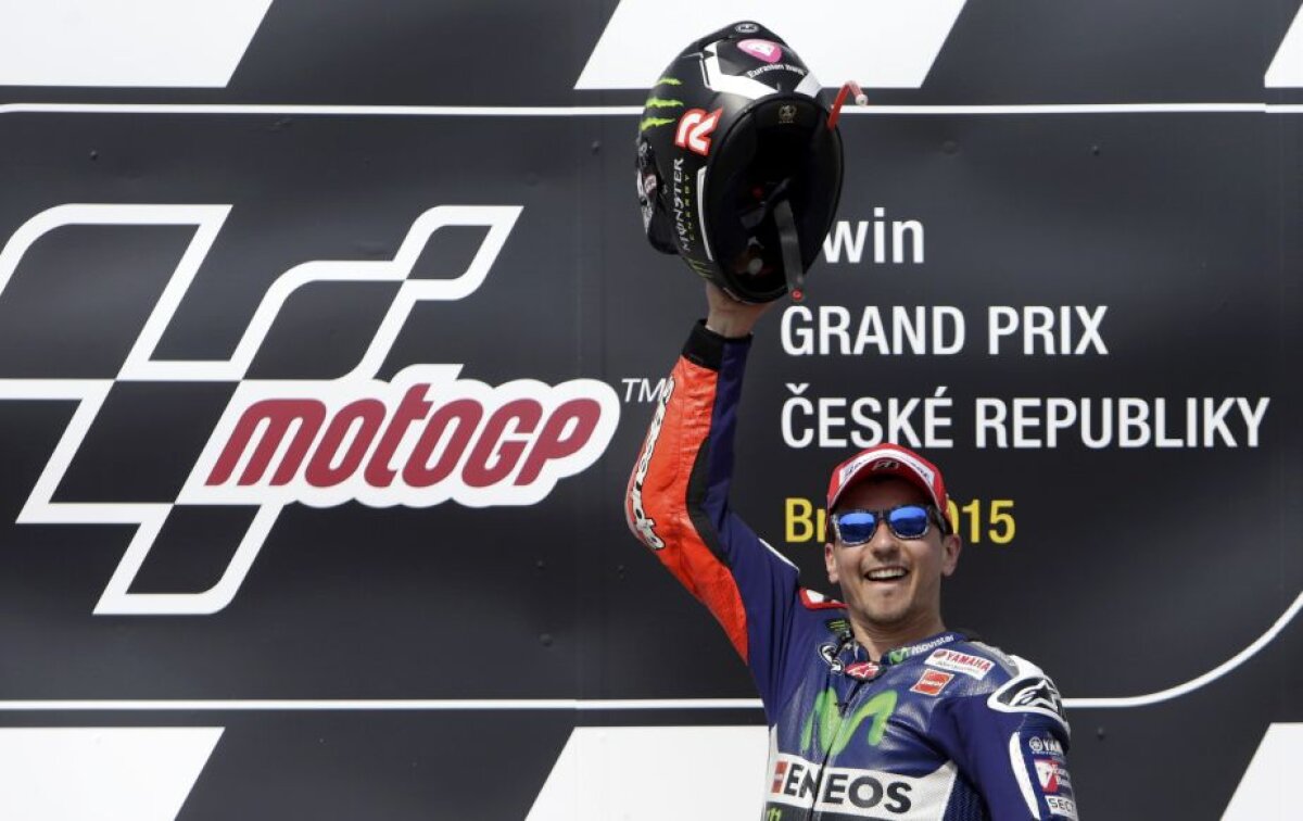 GALERIE FOTO Jorge Lorenzo a cîștigat Marele Premiu al Cehiei și l-a egalat pe Rossi în clasamentul general la MotoGP