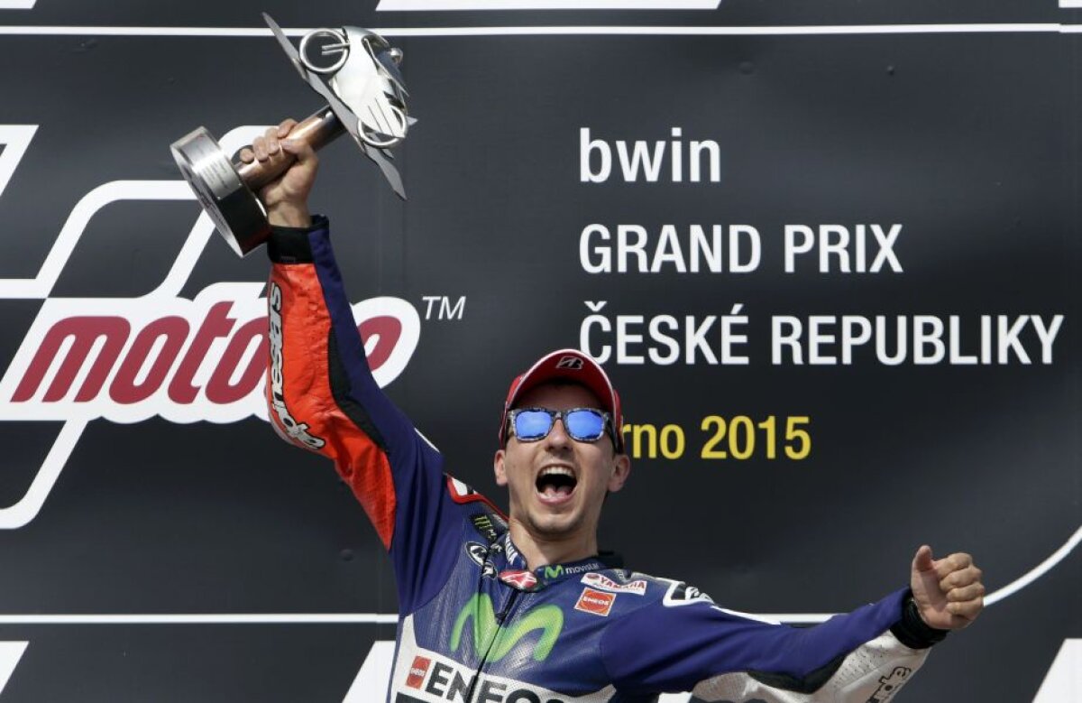 GALERIE FOTO Jorge Lorenzo a cîștigat Marele Premiu al Cehiei și l-a egalat pe Rossi în clasamentul general la MotoGP
