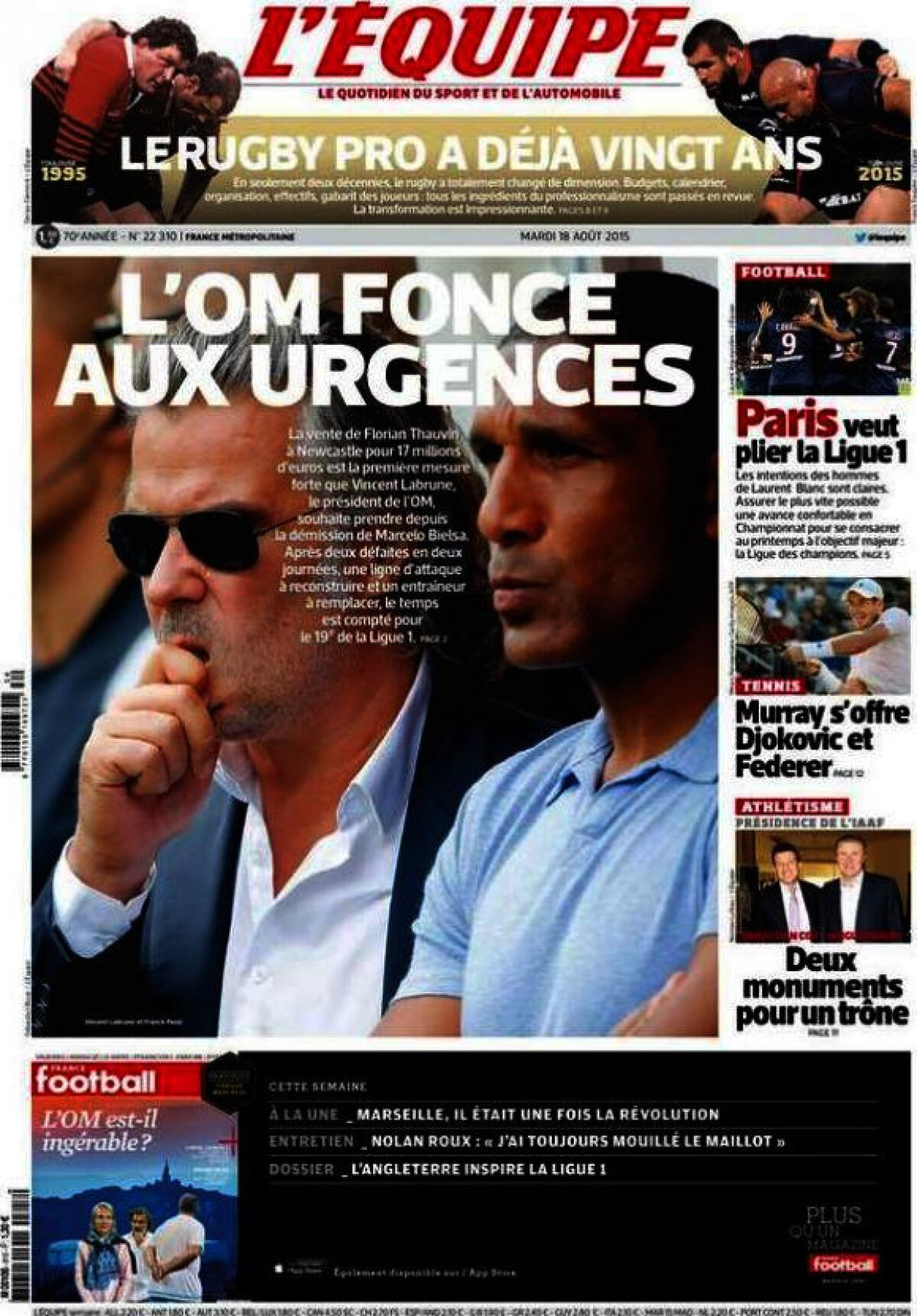 Ce scriu azi ziarele de sport din lume (18 august 2015)