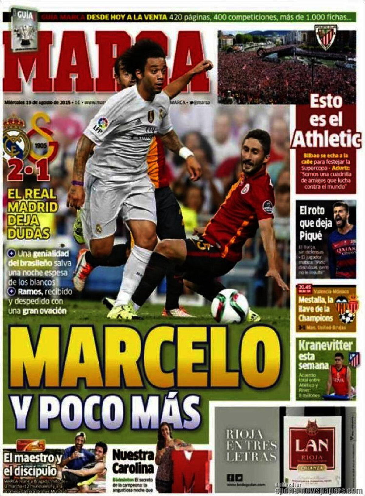 Ce scriu azi ziarele de sport din lume (19 august 2015)