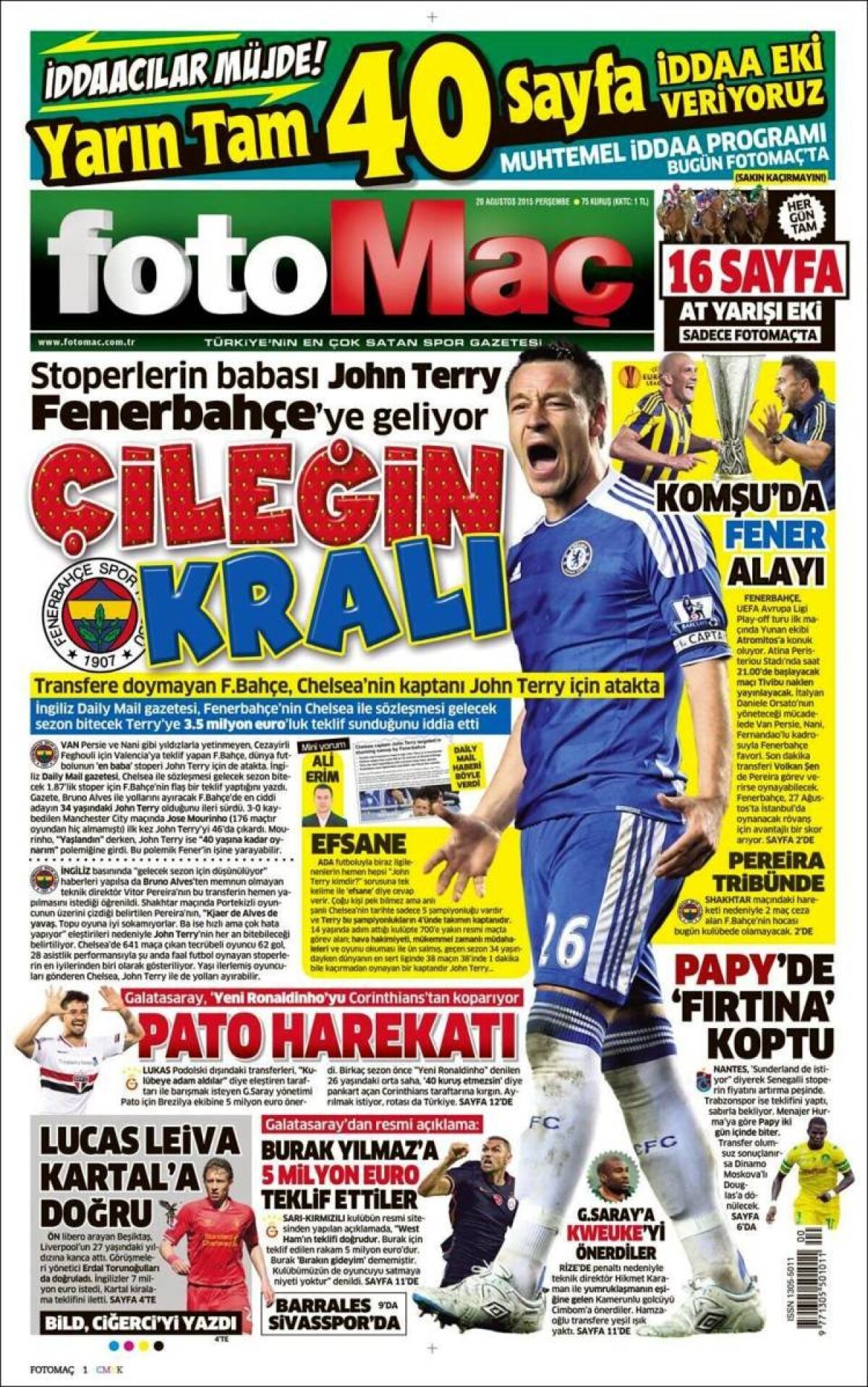 Ce scriu azi ziarele de sport din lume 20 august 2015)