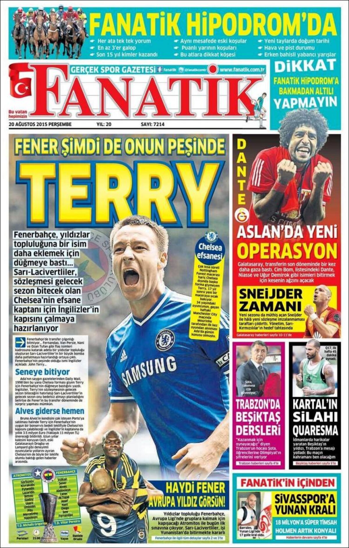 Ce scriu azi ziarele de sport din lume 20 august 2015)