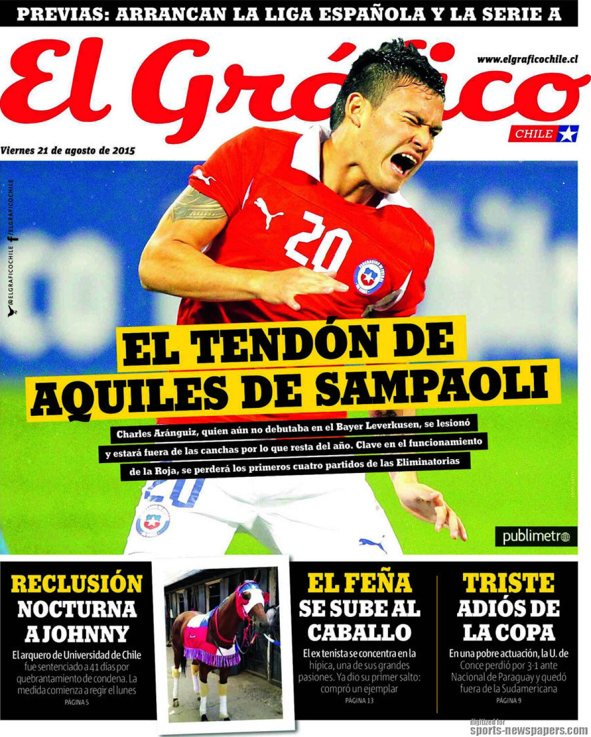 Ce scriu azi ziarele de sport din lume (21 august 2015)