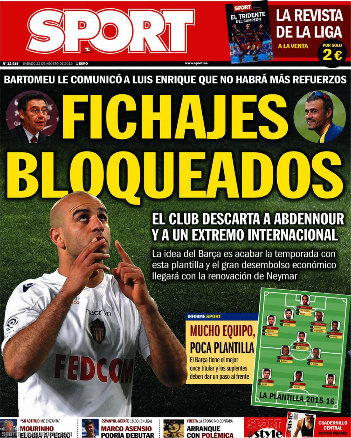 Ce scriu azi ziarele de sport din lume (22 august 2015)