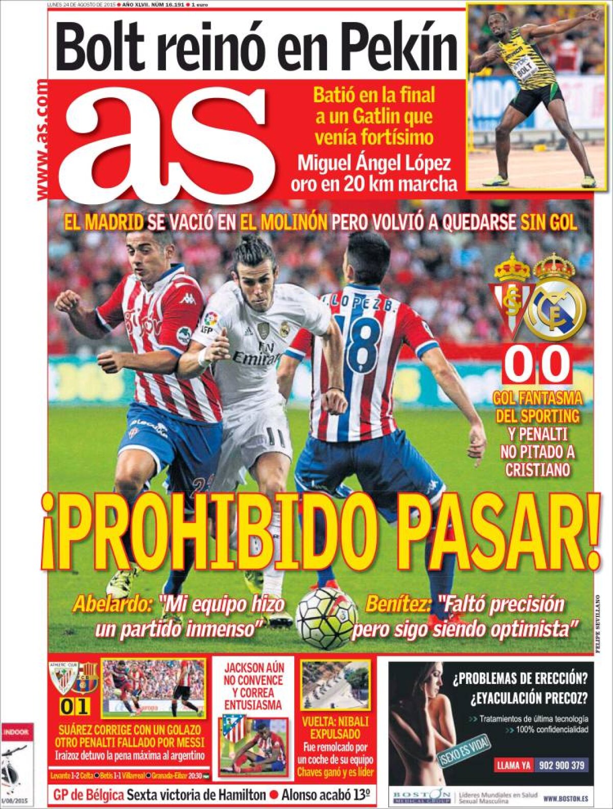 Ce scriu azi ziarele de sport din lume (24 august 2015)