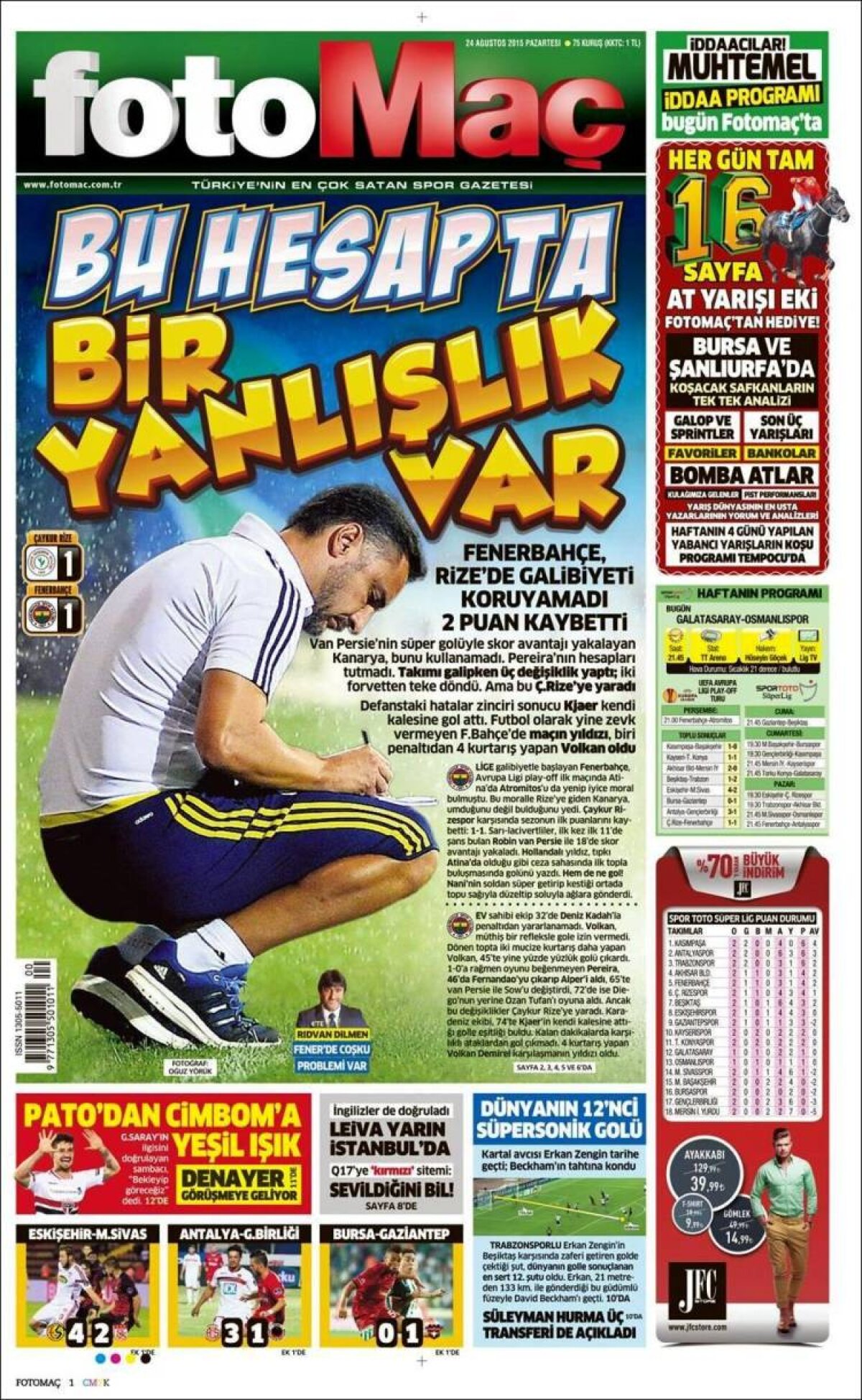 Ce scriu azi ziarele de sport din lume (24 august 2015)