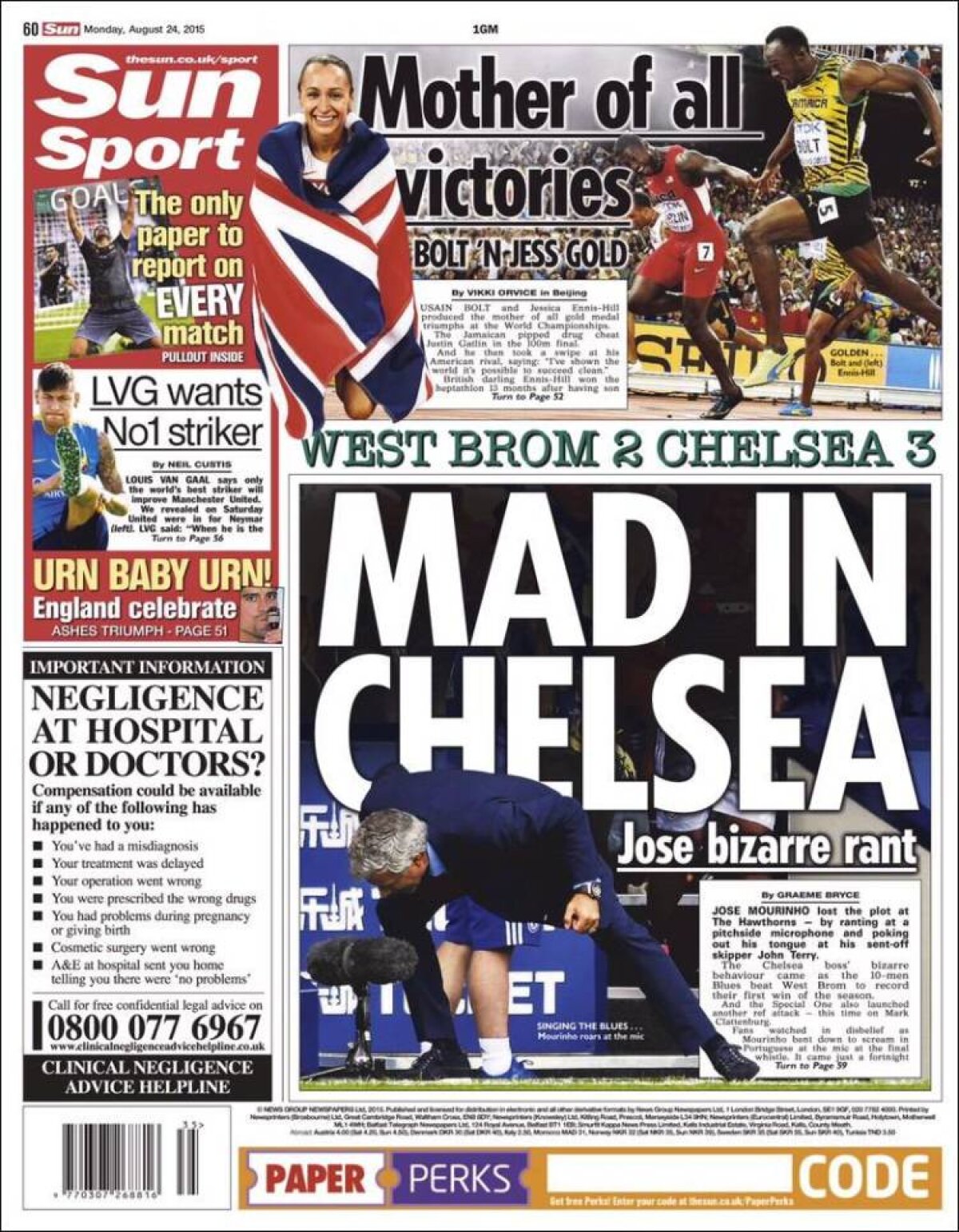 Ce scriu azi ziarele de sport din lume (24 august 2015)