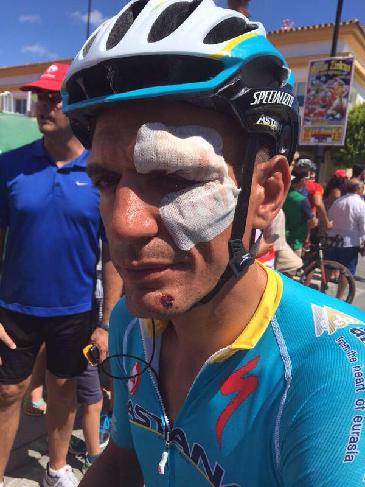 Imagini horror din Turul Spaniei » Abandon + 40 de puncte de sutură