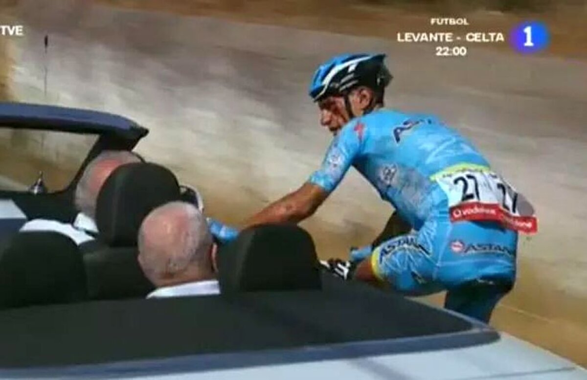 Imagini horror din Turul Spaniei » Abandon + 40 de puncte de sutură