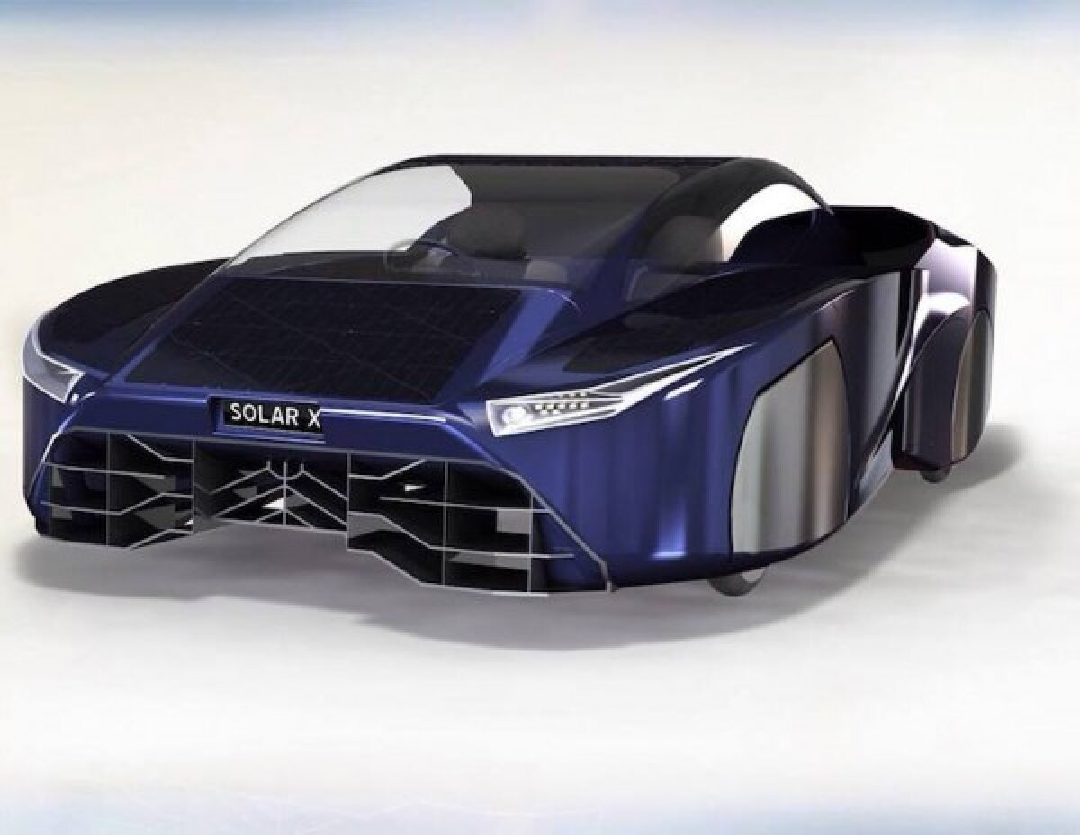 FOTO Mașina viitorului » Un super-bolid electric, pe energie solară, care nu trebuie încărcat
